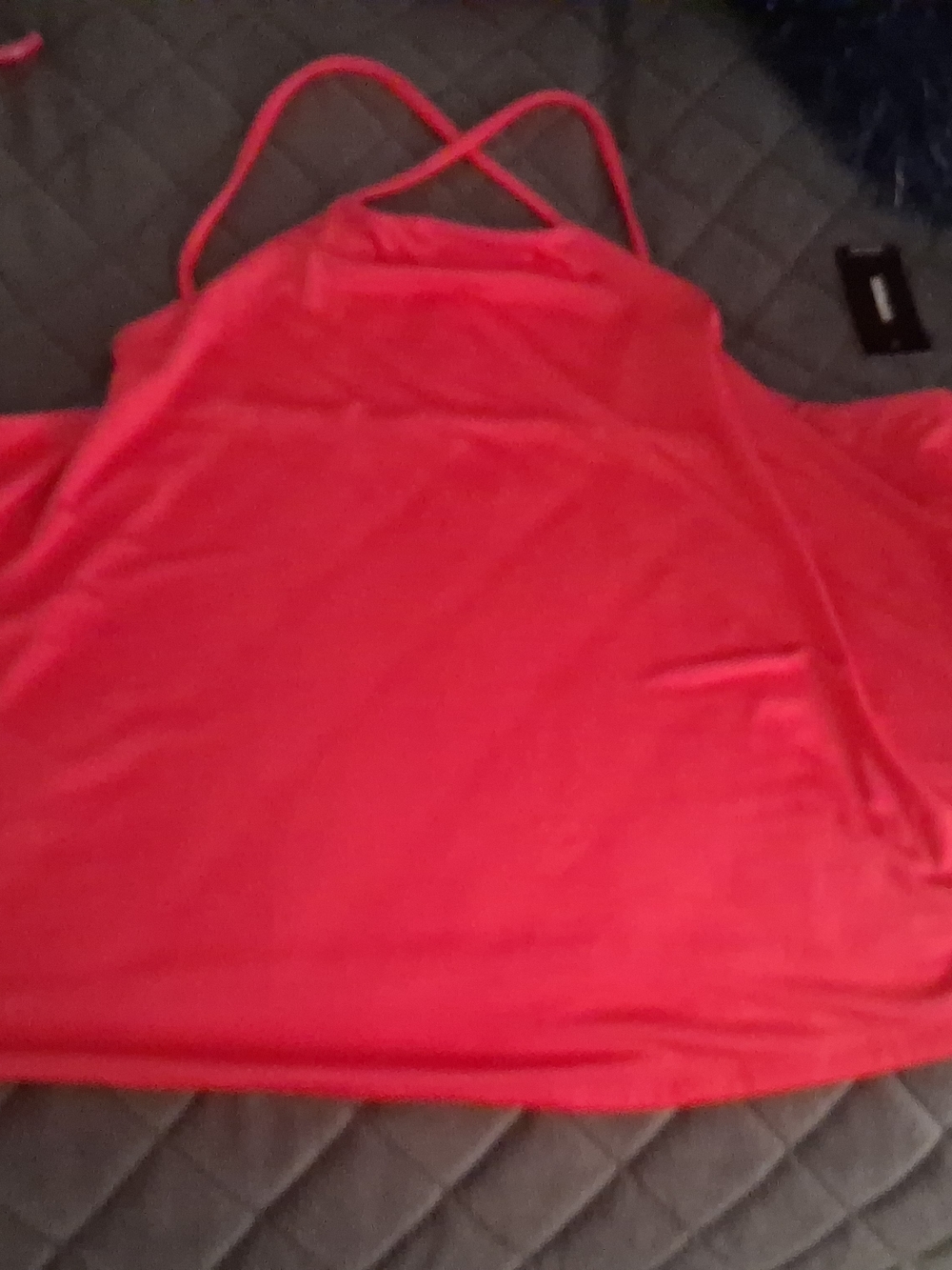 Express Bright Red Halter Cami with Slim Straps